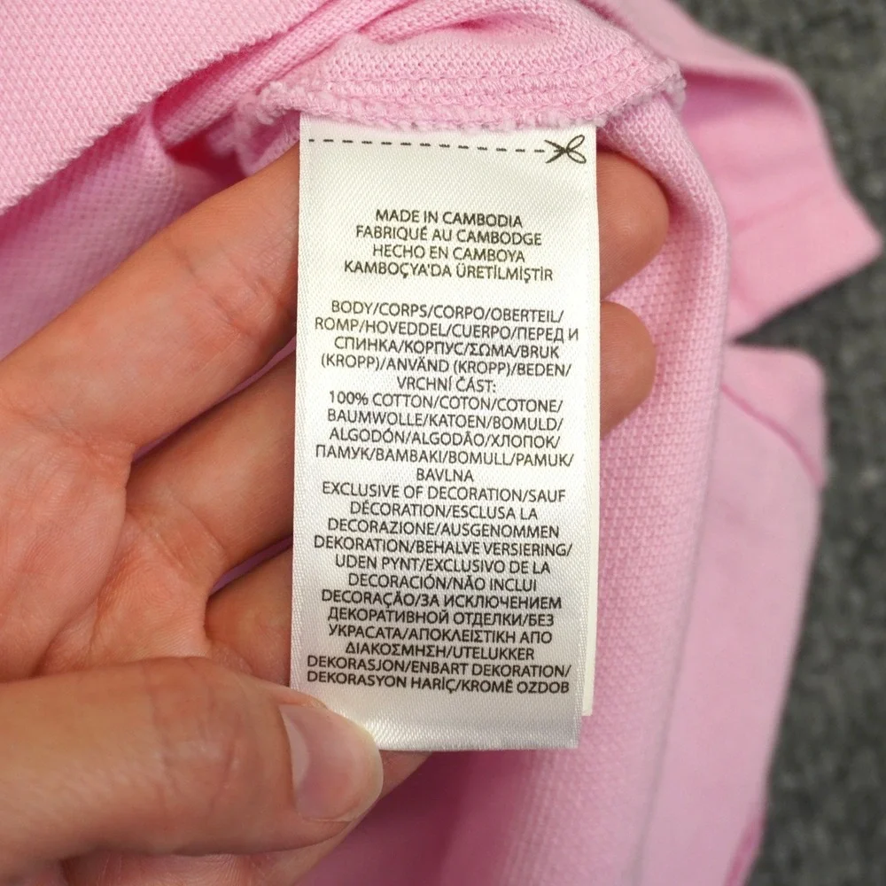 Polo Ralph Lauren Polo Shirt Mens XXL Pink Custom Slim Fit Short Sleeve